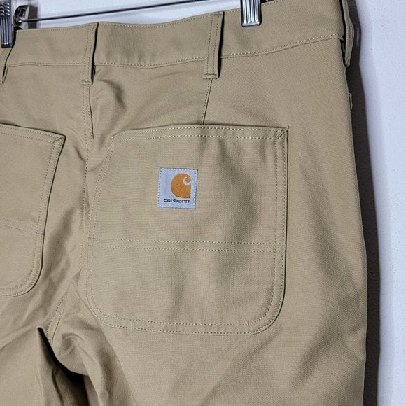 Carhartt NEW Original Size 14 Khaki Tan Rugged Professional Women's‎ Pants - Picture 3 of 9